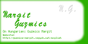 margit guzmics business card